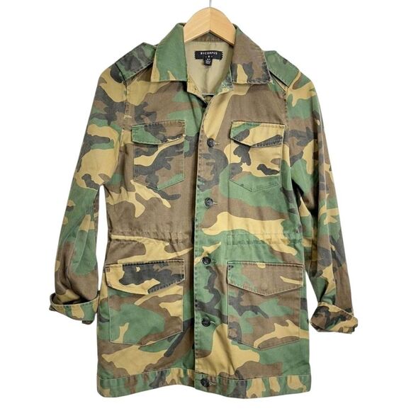 Bycorpus Jacket Camouflage Size Small Collared Military Buttoned - Picture 1 of 7